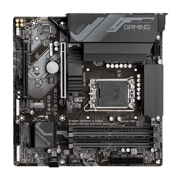 GIGABYTE B760M GAMING X DDR4, LGA1700, B760, 4*DDR4, 4*SATA, 2*M.2, 3*USB 3.2, 5*USB 2.0, 2*PCIx16, HDMI+DP, mATX