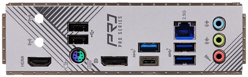 ASROCK B760M PRO RS/D4, LGA1700, B760, 4*DDR4, 4*SATA, 2*M.2, 3*USB 3.2, 2*USB 2.0, Type-C, 2*PCIx16, 1*PCIx1, 1xM.2 (Key E), HDMI+DP, mATX