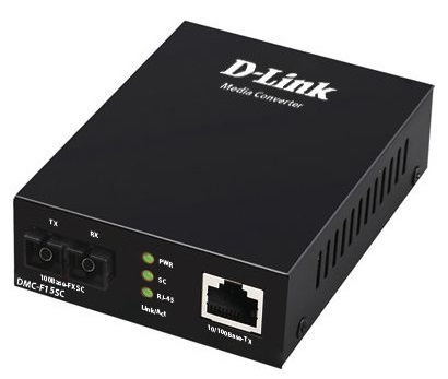D-Link Автономный медиаконвертер, 100Base-TX / 100Base-FX (SC), 1310 нм, для одномодового оптического кабеля (до 15 км)