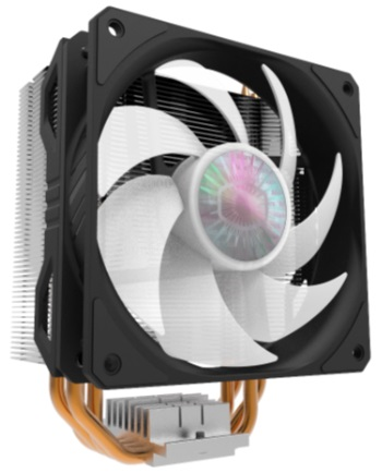 Cooler Master Hyper 212 ARGB (150W, 4-pin, 157mm, tower, Al/Cu, ARGB, fans: 1x120mm/62CFM/27dBA/1800rpm, 1700/1200/115x/AM4, ARGB Controller)