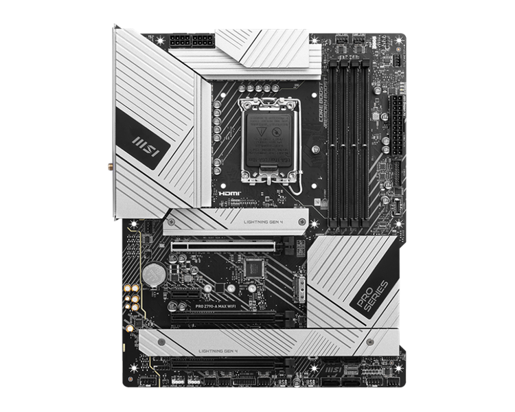 MSI PRO Z790-A MAX WIFI, Z790, LGA1700, 4DDR5, 3PCIEx16,1PCIEx1,4M.2,6SATA3,1USB3.2 Gen2X2,4U