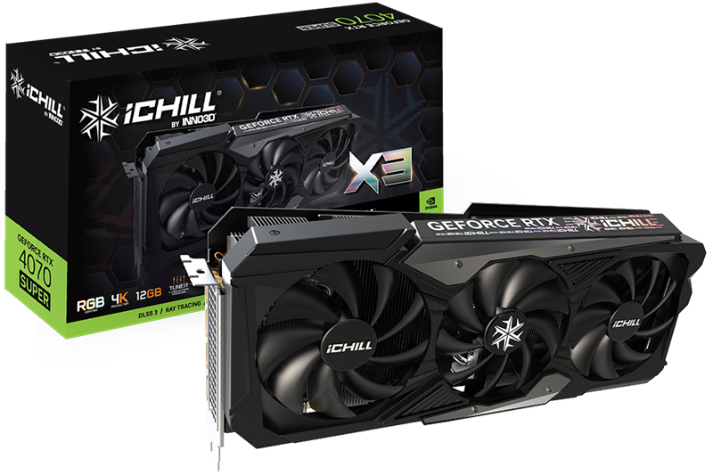 INNO3D RTX 4070 Super iChill X3//RTX4070 Super, DP*3,HDMI,12G,D6X