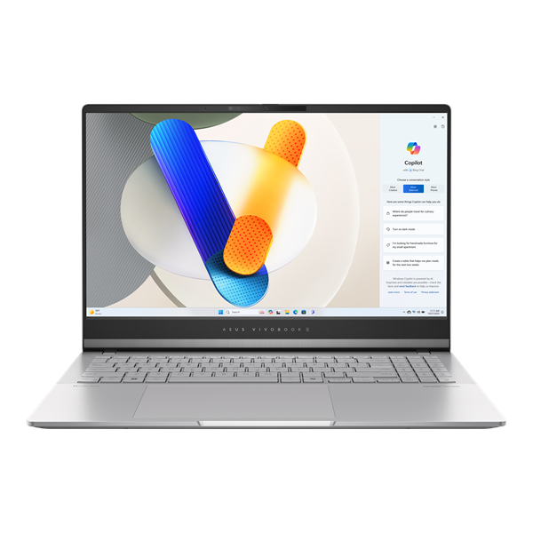 ASUS Vivobook S 15 OLED M5506NA-MA013 AMD Ryzen5 7535HS Mobile 3.3GHz LPDDR5X 16GB 1TB PCIE G4 SSD 15.6" 3К (2880 x 1620) OLED 120Hz Without OS Cool Silver