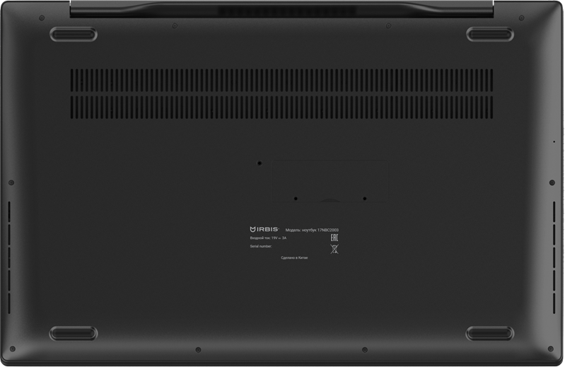 IRBIS Blizzard 17NBC2003 17" Core I5-1035G4, 17"LCD 1920*1200 IPS , 16+256GB SSD, Front, AC wifi, camera: 2MP, 5000mha battery, plastic case with 3 buttons, type-c, No OS