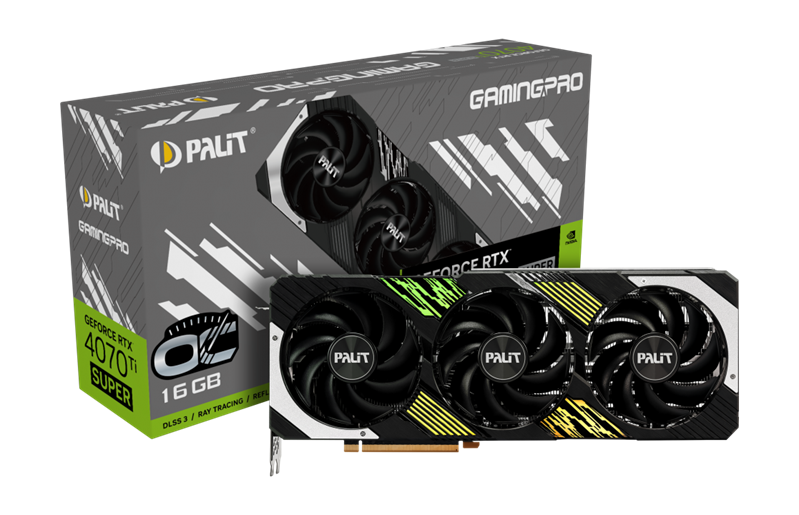 PALIT NED47TSH19T2-1043A RTX4070Ti SUPER GAMINGPRO OC 16GB GDDR6X 256bit 3-DP HDMI