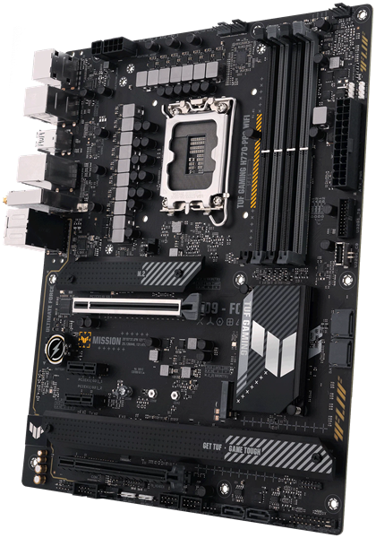 ASUS TUF GAMING H770-PRO WIFI, LGA1700, H770, 4*DDR5, 4*SATA, 4*M.2, 6*USB 3.2, Type-C, 2*PCIx16, 2*PCIx1, DP+HDMI, ATX; 90MB1D50-M1EAY0