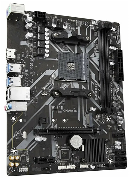GIGABYTE B450M K Rev2.0, AM4, B450, 2*DDR4, 4*SATA, 1*M.2, 4*USB 3.2, 2*USB 2.0, 1*PCIx16, 1*PCIx1, HDMI+D-Sub, mATX