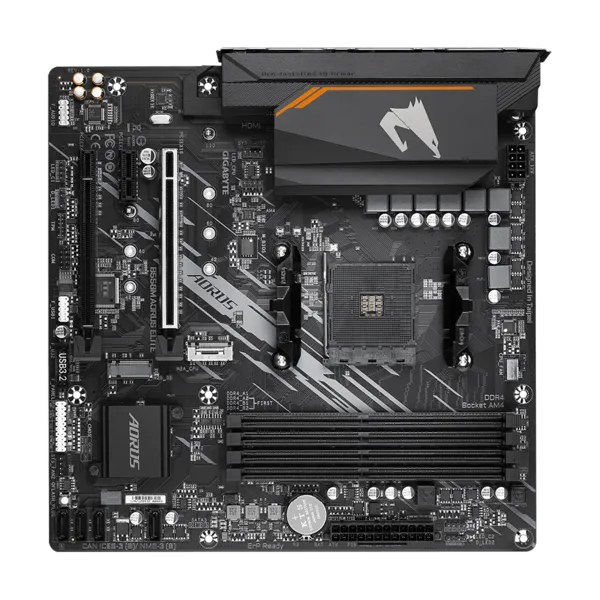 GIGABYTE B550M AORUS ELITE, AM4, B550, 4*DDR4, 4*SATA, 2*M.2, 4*USB 3.2, 4*USB 2.0, 2*PCIx16, 1*PCIx1, HDMI+DVI, mATX