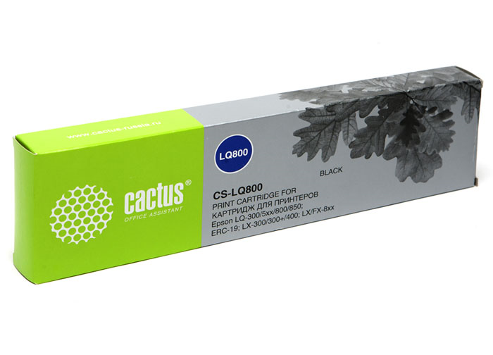 Cactus CS-LQ800 черный для Epson LQ-300/5xx/800/850/ERC-19/LX-300/300+/400/MX 80