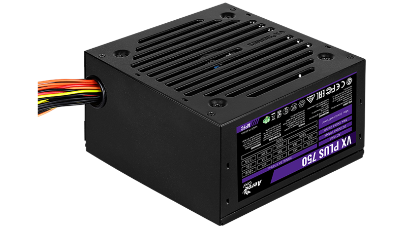 Aerocool VX Plus 750 <ATX12V 2.3, 20+4P, 4+4P, PCIe 6+2P x2, PATA x3, SATA x6, FDD x1>