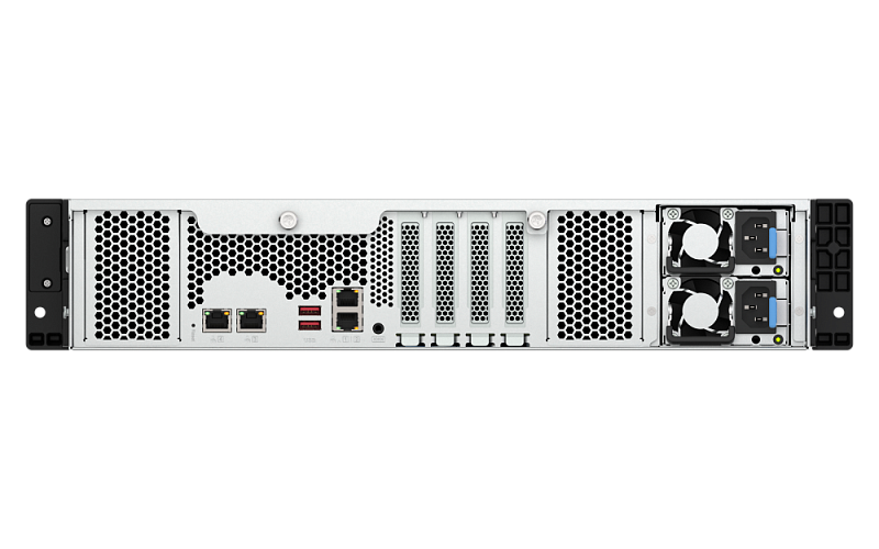 QNAP ENTERPRISE 2U/12bay 8C 5,3GhzCPU/32Gb(up128)/upto 108HDD with TL-R1620Sep/SATA(3,5" 2,5")/2xUSB3.2/3xExp.slot/2x2.5GbE 2X10Gb(BASE-T)/iSCSI/2xPS/no rail(RAIL-B02)/5YW TS-h1277AXU-RP-R7-32G-EU-RU