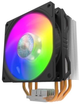 Cooler Master Hyper 212 ARGB (150W, 4-pin, 157mm, tower, Al/Cu, ARGB, fans: 1x120mm/62CFM/27dBA/1800rpm, 1700/1200/115x/AM4, ARGB Controller)