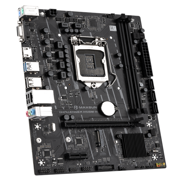 MAXSUN MS-Challenger H510M-H, LGA1200, H470, 2*DDR4, 3*SATA3, M.2, 2*USB 3.2, 4*USB 2.0, 1*PCIEx16, 1*PCIEx1, VGA+HDMI, mATX