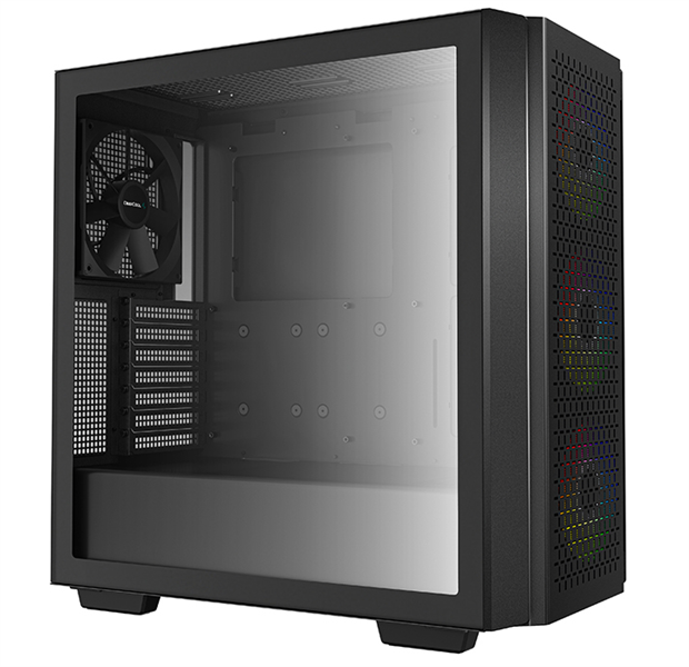 Deepcool CG560 без БП, боковое окно (закаленное стекло), 3xARGB LED 120мм вентилятора спереди и 1x140мм вентилятор сзади, черный, ATX