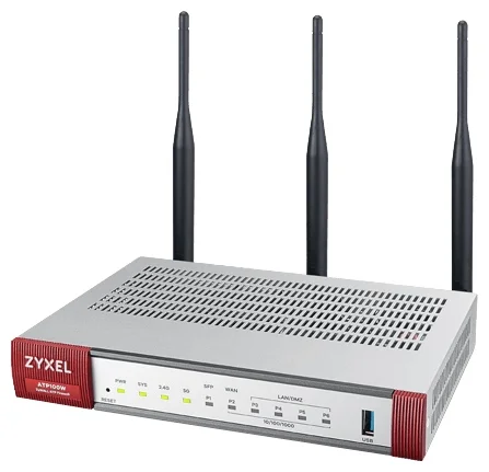Межсетевой экран Zyxel USG FLEX 100W с подписками на 1 год (AS,AV,CF,IDP, SecuReporter), 2xWAN GE (1xRJ-45 и 1xSFP), 1xOPT GE (LAN/WAN), 3xLAN/DMZ GE, 802.11a/b/g/n/ac (2,4 и 5 ГГц), 1xUSB3.0, AP Cont