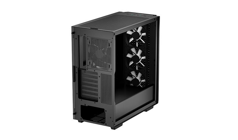 Deepcool CG560 без БП, боковое окно (закаленное стекло), 3xARGB LED 120мм вентилятора спереди и 1x140мм вентилятор сзади, черный, ATX