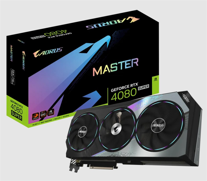 GIGABYTE RTX4080 SUPER AORUS MASTER 16GB//RTX4080 Super, HDMI, DP*3, 16G,D6X