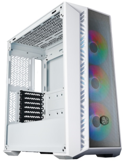 Cooler Master MasterBox 520Mesh White USB3.0x1, USB3.1type Cx1, Audio, ARGB fan x3 ,white, front Mesh panel
