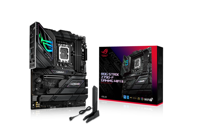 ASUS ROG STRIX Z790-F GAMING WIFI II, LGA1700, Z790, 4*DDR5, 4*SATA, 5*M.2, 6*USB 3.2, 6*USB 2.0, Type-C, 2*PCIx16, 1*PCIx1, DP+HDMI, ATX; 90MB1FM0-M0EAY0