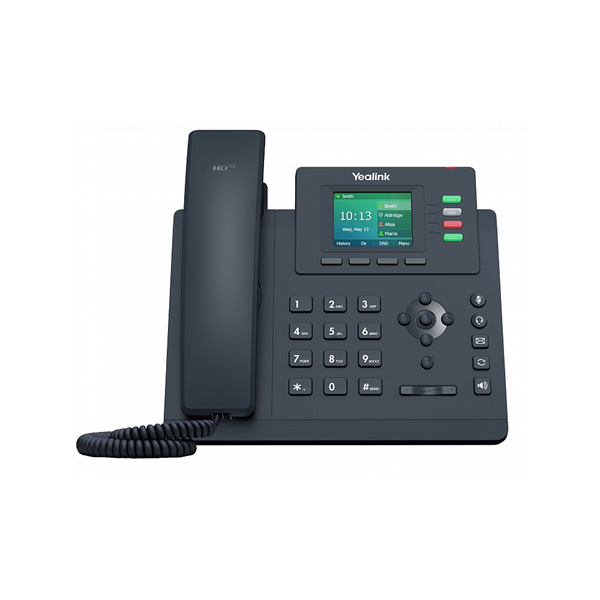 YEALINK SIP-T33P, 4 аккаунта, цветной LCD-экран 2.4" 320х240, PoE, шт. БП в комплекте