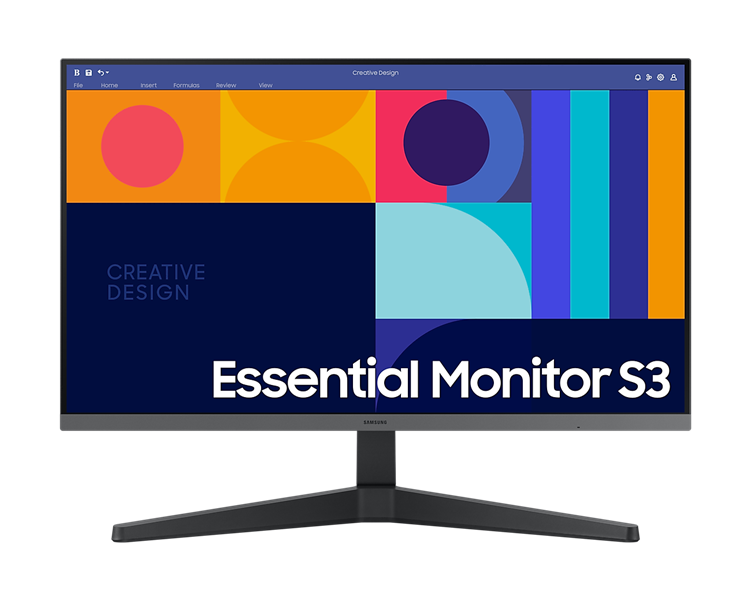 Samsung 27" Essential S3 S27C330GAI IPS LED 16:9 1920x1080x100Hz 4ms 250cd 1000:1 178/178 HDMI DP VESA Tilt Black