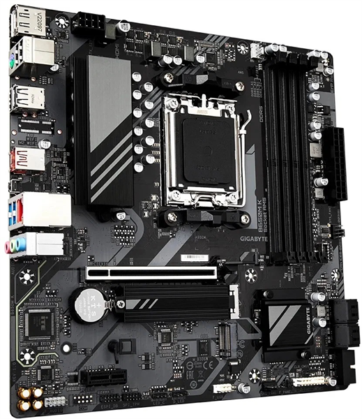 GIGABYTE B650M K, AM5, B650, 4*DDR5, 4*SATA, 2*M.2, 3*USB 3.2, 4*USB 2.0, Type-C, 1*PCIx16, 1*PCIx1, DP+HDMI, mATX