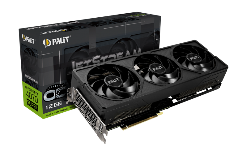 PALIT NED407ST19K9-1043J RTX4070 SUPER JETSTREAM OC 12GB GDDR6X 192bit 3-DP HDMI