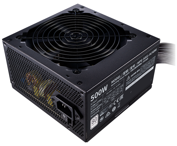 Cooler Master MWE White, 500W, ATX, 120mm, 6xSATA, 2xPCI-E(6+2), APFC, 80+ White