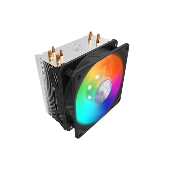 Cooler Master Hyper 212 Spectrum V2 (150W, 4-pin, 157mm, tower, Al/Cu, RGB, fans: 1x120mm/62CFM/27dBA/1800rpm, 1200/115x/AM4)