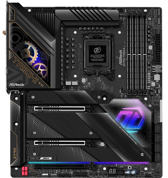 ASROCK Z790 TAICHI, LGA1700, Z790, 4*DDR5, 8*SATA, 6*M.2, 12*USB 3.2, 6*USB 2.0, Type-C, 2*PCIx16, 1*PCIx1, 1*M.2 (Key E), EATX