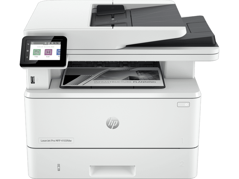 HP LaserJet Pro MFP 4103fdw p/c/s/f , A4, 40 ppm, 512Mb, Duplex, 2 trays 100+250,DADF 50, USB 2.0/GigEth/2.4-5GHZ Wi-Fi radio+BLE, W1510A in box, repl.W1A30A)