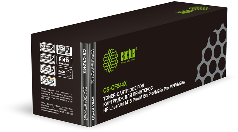 Cactus CS-CF244X CF244X черный (2000стр.) для HP LJ M15 Pro/M15a Pro/M28a Pro MFP/M28w Pro MFP