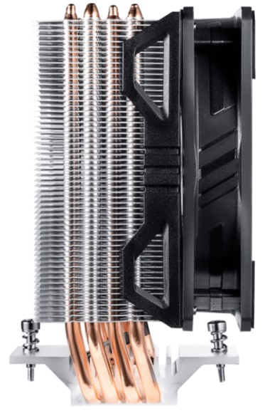Cooler Master Hyper 212 EVO V2 with 1700 (150W, 4-pin, 154mm, tower, Al/Cu, fans: 1x120mm/62CFM/27dBA/1800rpm, 2066/2011-v3/2011/1700/1200/115x/AM4/AM3+/AM3/AM2+/ AM2/FM2+/FM2/FM1)