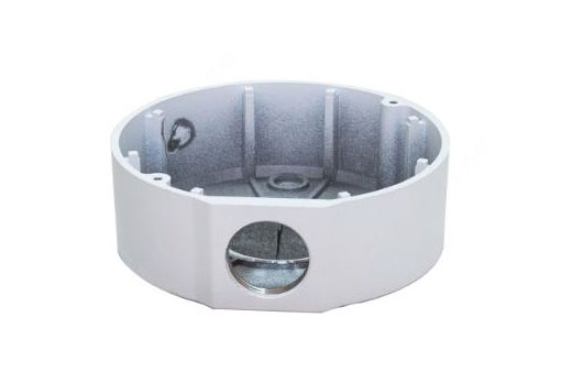 Uniview Fixed Dome Junction Box, Junction box for IPC32X Series and IPC31x series fixed dome. Dimensions 106.6mm*36mm (4.20” x1.42”) Weight 0.2kg(0.44lb) Material Aluminum alloy