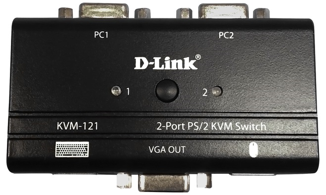 D-Link 2-портовый KVM-переключатель с портами VGA и PS/2