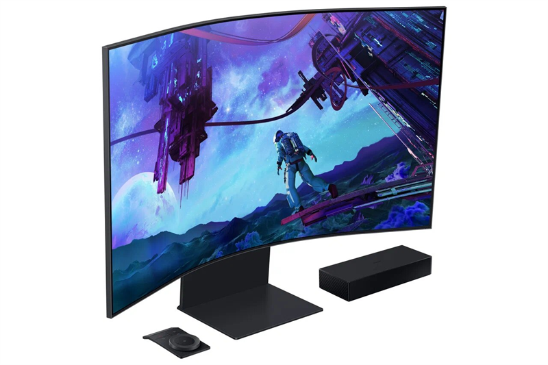 Samsung 55" Odyssey Ark S55CG97WNI VA curved 3840x2160 1ms 600cd MegaDCR 178/178 HDMI*3 DP USB-hub FreeSync 165Hz MM Dolby Atmos HDR10+ SmartTV Tizen WiFi5 LAN AMD FreeSync HAS Pivot Swivel VESA Black