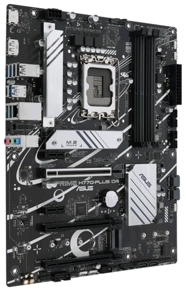 ASUS PRIME H770-PLUS D4, LGA1700, H770, 4*DDR4, 4*SATA, 3*M.2, 5*USB 3.2, 4*USB 2.0, Type-C, 2*PCIx16, 2*PCIx1, HDMI+DP, ATX; 90MB1CU0-M0EAY0