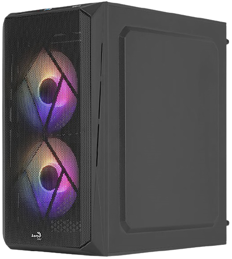 Aerocool Cs-107-A-BK-v2 (mATX, без БП, Window, USB3.0 x1, USB2.0 x1, 12cm FRGB fans x3)