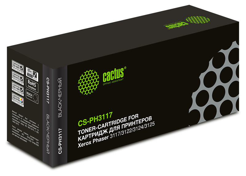 Cactus CS-PH3117 106R01159 черный (3000стр.) для Xerox Phaser 3117/3122/3124/3125