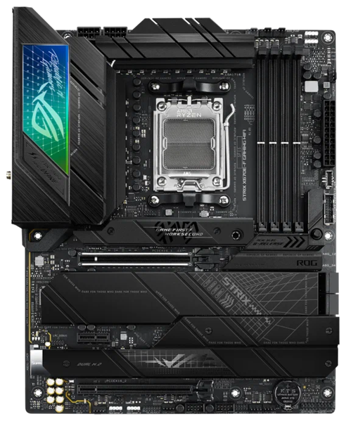 ASUS ROG STRIX X670E-F GAMING WIFI, AM5, X670, 4*DDR5, 4*SATA, 4*M.2, 7*USB 3.2, 2*USB 2.0, Type-C, 2*PCIx16, 1*PCIx1, DP+HDMI, ATX; 90MB1BA0-M0EAY0