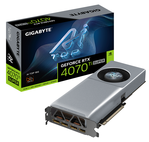 GIGABYTE RTX4070Ti SUPER AI TOP 16GB//RTX4070Ti SUPER, HDMI, DP*3, 12G,D6X