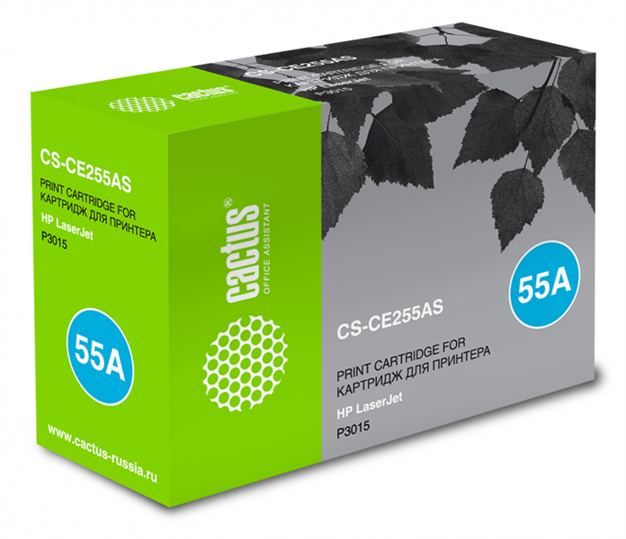 Cactus CS-CE255AS CE255A черный (6000стр.) для HP LJ P3011/P3015