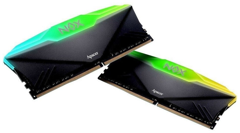 Apacer DDR4 32GB 3600MHz DIMM NOX RGB Black Gaming Memory (PC4-28800) CL18 1.35V Kit (2x16GB) Intel XMP 2.0, Heat Sink (Retail) 1024*8 3 years (AH4U32G36C25YNBAA-2)