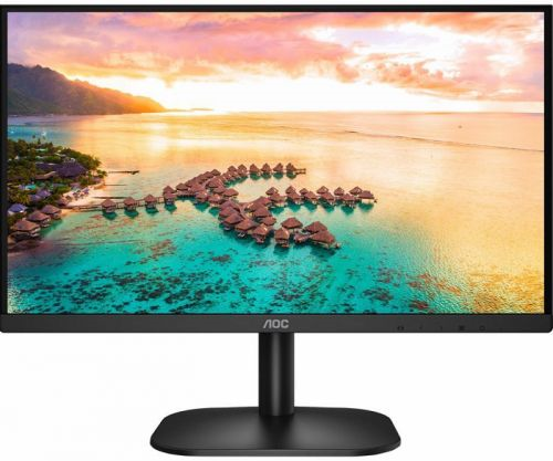 23,8" AOC 24B2XDAM 1920x1080, WLED, 16:9, VA, 250cd, 3000:1, 20M:1, 4ms, 178/178, VGA, DVI, HDMI, 75Hz, Speakers, Tilt, Внеш, VESA, Black, 3y