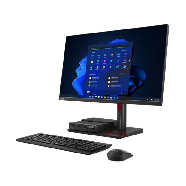 Lenovo ThinkCentre TIO Flex 27i 27" FHD(1920x1080) IPS AG, 6ms, 300cd, 1000:1, 4x USB 3.2 Gen 1 (1x BC), 1x USB-B 3.2 Gen 1, 1x HDMI 1.4, 1x DP 1.2, 1 x VGA, Tilt, Height Adjust TIO Flex Stand, 1Y