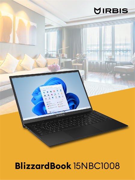 IRBIS Blizzard 15NBC1008 15.6" AMD Ryzen R7 5800U, 15.6"LCD 1920*1080 IPS , 16+256GB SSD, Front, AC wifi, camera: 2MP, 5000mha battery, metal case, backlight keyboard. Type-c, No OS