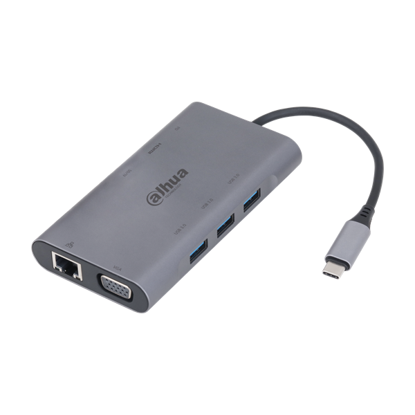 DAHUA Док станция 9 in 1 USB 3.1 Type-C to USB 3.0 + HDMI + RJ45 + VGA + SD/TF +PD Docking Station