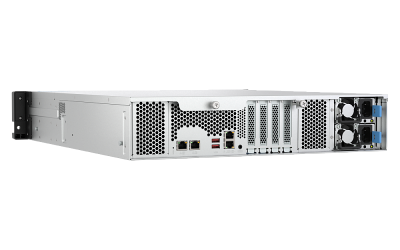 QNAP ENTERPRISE 2U/12bay 8C 5,3GhzCPU/32Gb(up128)/upto 108HDD with TL-R1620Sep/SATA(3,5" 2,5")/2xUSB3.2/3xExp.slot/2x2.5GbE 2X10Gb(BASE-T)/iSCSI/2xPS/no rail(RAIL-B02)/5YW TS-h1277AXU-RP-R7-32G-EU-RU
