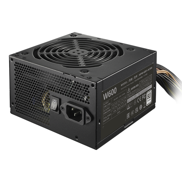 Cooler Master Elite NEX W600, 600W, ATX, 120mm, 5xSATA, 2xPCI-E(6+2), 3xMolex, APFC, Bulk w/EU cord