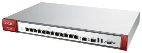 Межсетевой экран Zyxel USG FLEX 700 с подписками на 1 год (AS,AV,CF,IDP, SecuReporter), Rack, 12 конфигурируемых (LAN/WAN) портов GE, 2xSFP, 2xUSB3.0, AP Controller (8/520), Device HA Pro, NebulaFlex